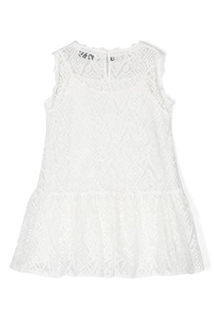 White cotton dress ERMANNO SCERVINO KIDS | SFAB114RI345BS0040001